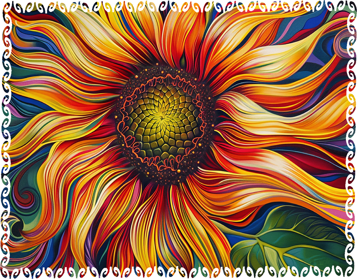Blazing Sunflower (356 Piece Wooden Jigsaw Puzzle)