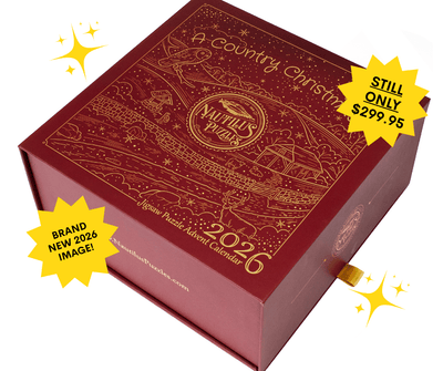 2026 Puzzle Advent Calendar | 12 Days | 688 Pieces | Limited Edition - Nautilus Puzzles - Wooden Jigsaw Puzzles For Adults