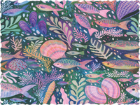 250-Piece Puzzle: Fishy Frenzy (250 Wooden Pieces) - Nautilus Puzzles - Wooden Jigsaw Puzzles For Adults