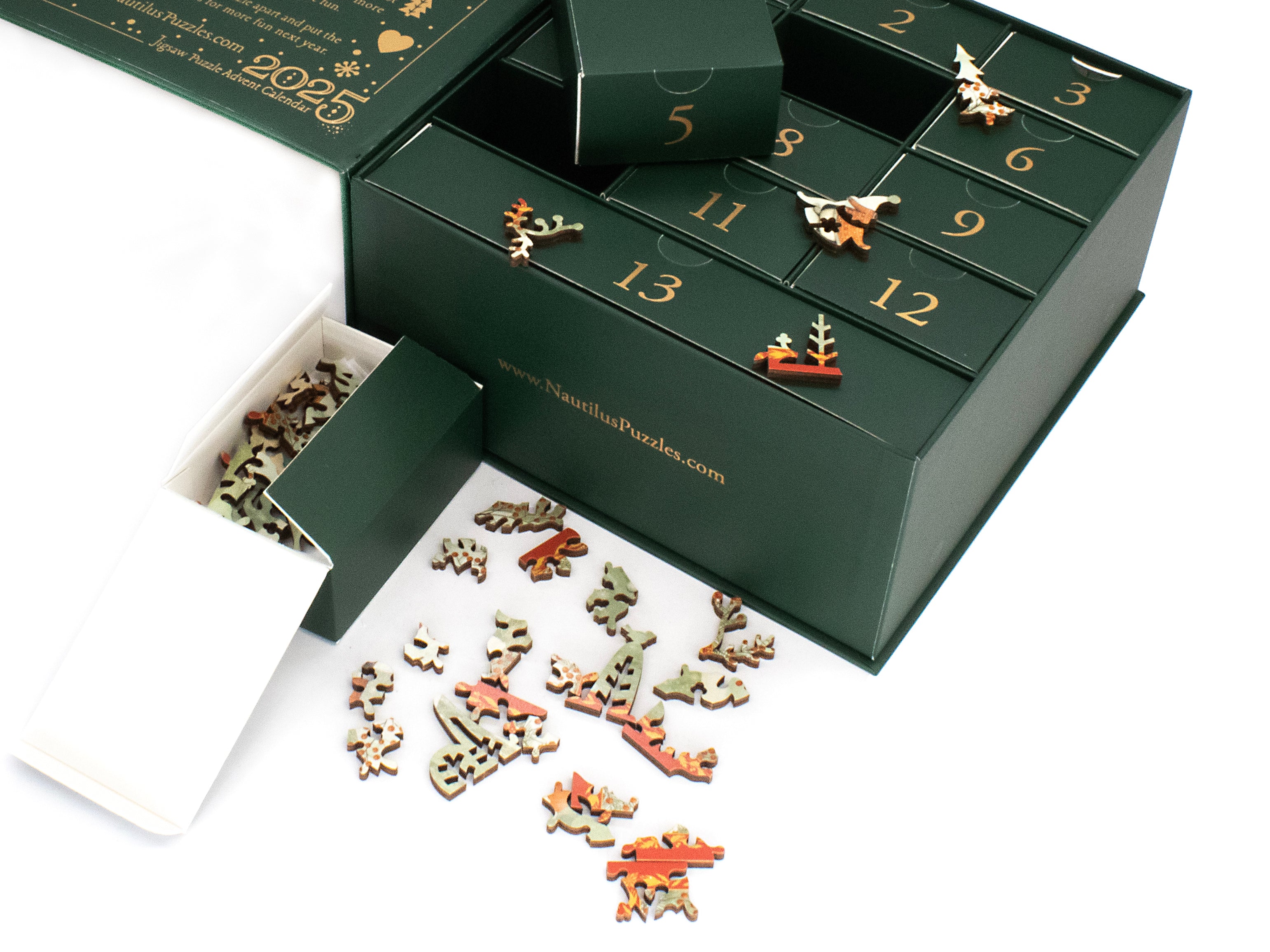 Puzzle Advent Calendar 2025 – 12 Days (662-Piece Wooden Jigsaw