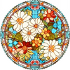 April - Daisies (50 Piece Round Mini Wooden Jigsaw Puzzle) - Nautilus Puzzles - Wooden Jigsaw Puzzles For Adults