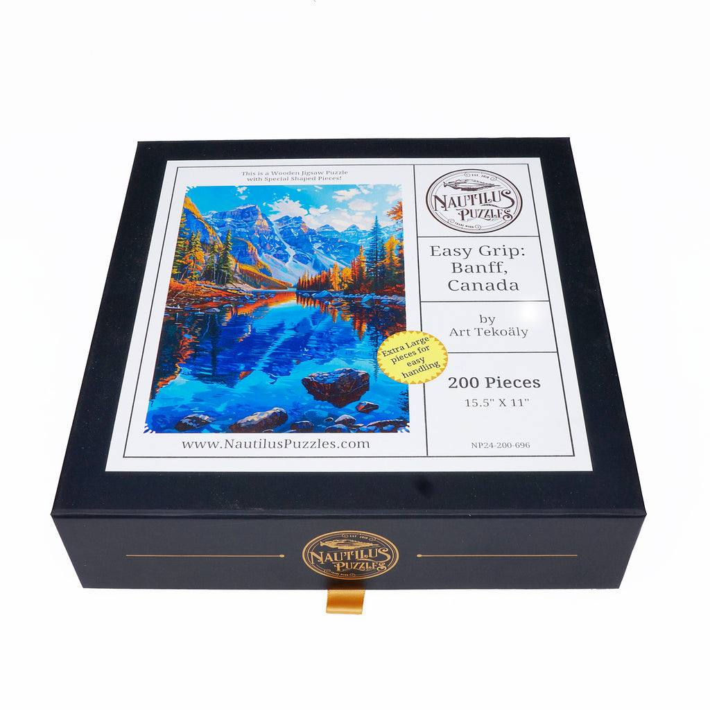 Easy Grip Banff, Canada (200 Piece Wooden Jigsaw Puzzle)