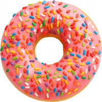 The Big Pink Donut (50 Piece Shaped Mini Wooden Jigsaw Puzzle)