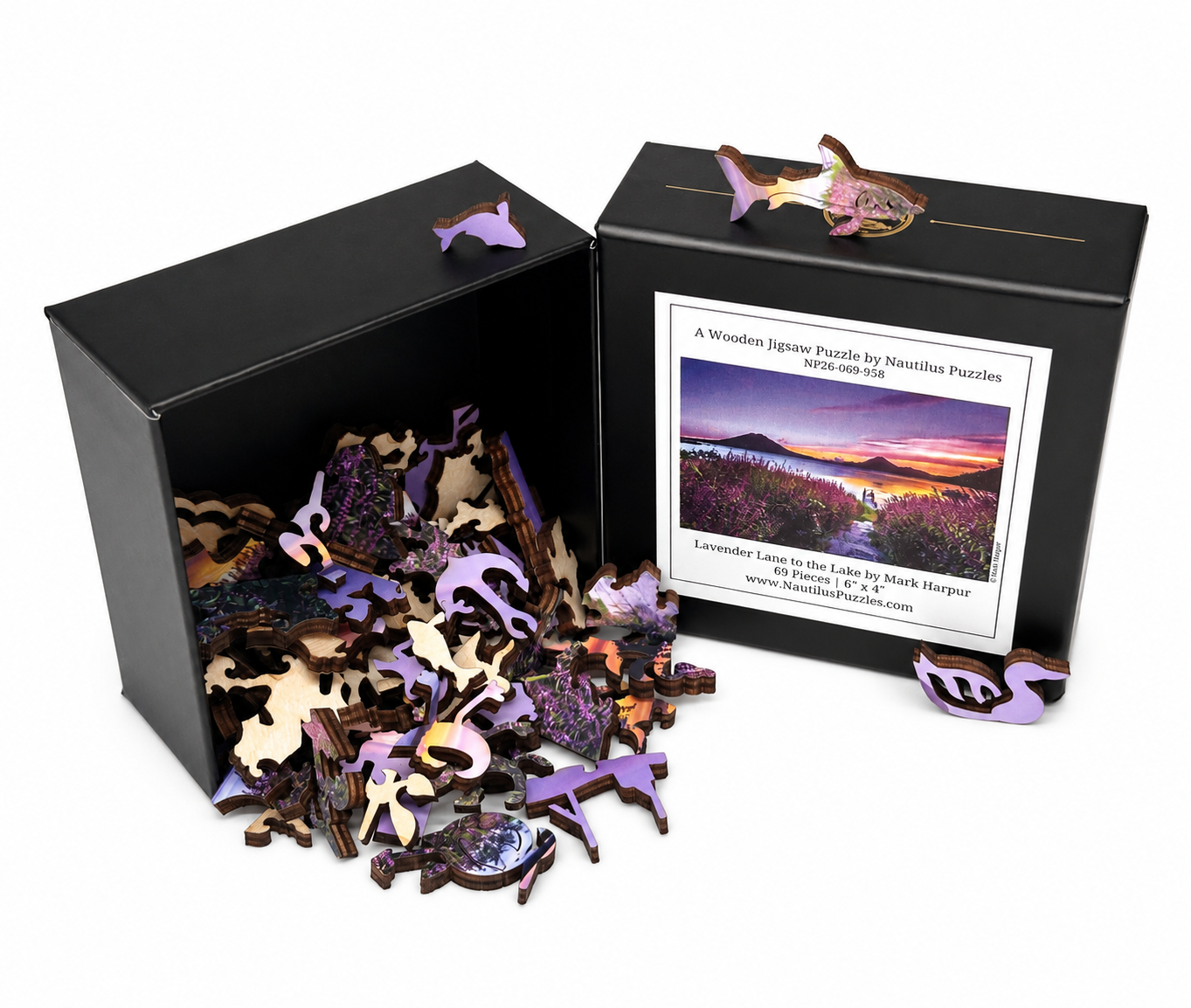 Mini Puzzle | Lavender Lane to the Lake | 69 Pieces
