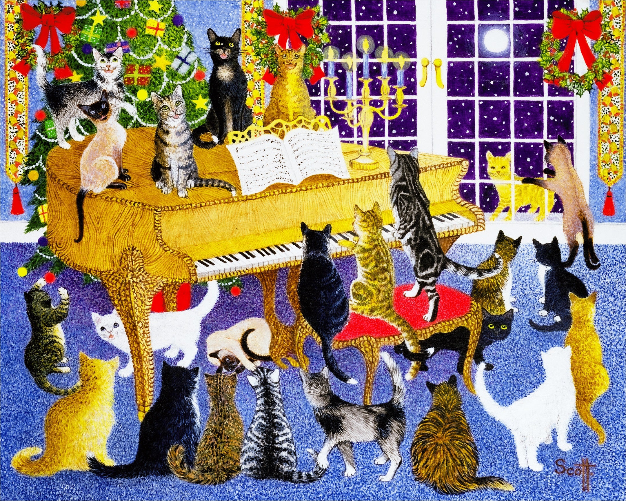 Christmas Chorus (473 Piece Wooden Jigsaw Puzzle) | Nautilus Puzzles