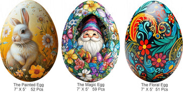 Shaped Easter Egg Puzzle Set - Nautilus Puzzles - Wooden Jigsaw Puzzles For Adults