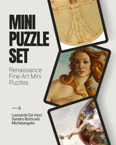 Renaissance Fine Art Mini Set - Nautilus Puzzles - Wooden Jigsaw Puzzles For Adults