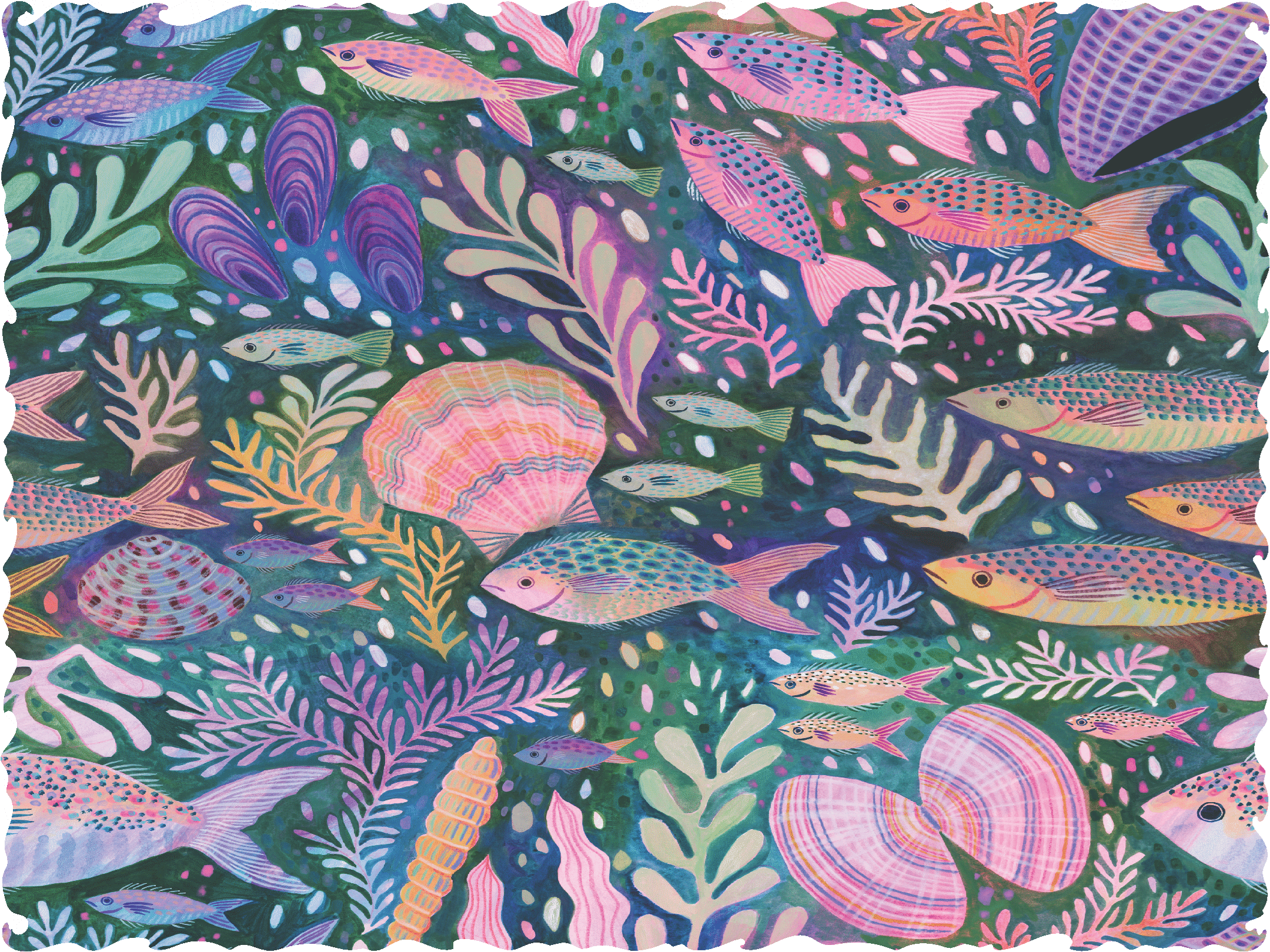 250-Piece Puzzle: Fishy Frenzy (250 Wooden Pieces)