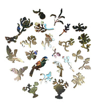Floral Still Life With Birds (504 Piece Wooden Jigsaw Puzzle)
