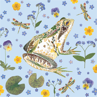 Frog in Blue - 56 Piece Mini Wooden Jigsaw Puzzle