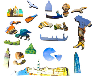 Rush Hour, Venice - 300 Piece Wooden Jigsaw Puzzle - Nautilus Puzzles - Wooden Jigsaw Puzzles For Adults