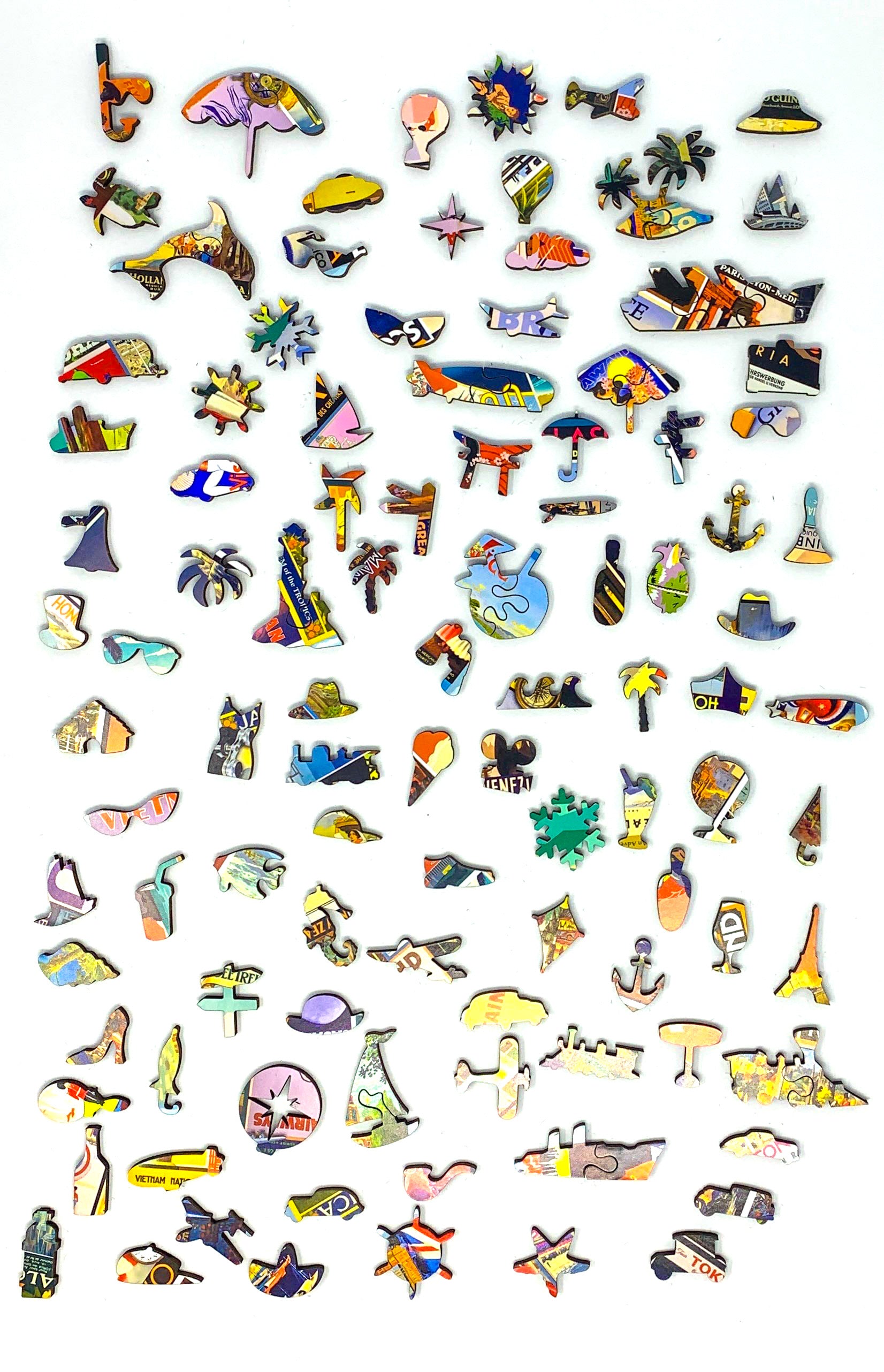 Vintage Travel Posters (502 Piece Wooden Jigsaw Puzzle) | Nautilus