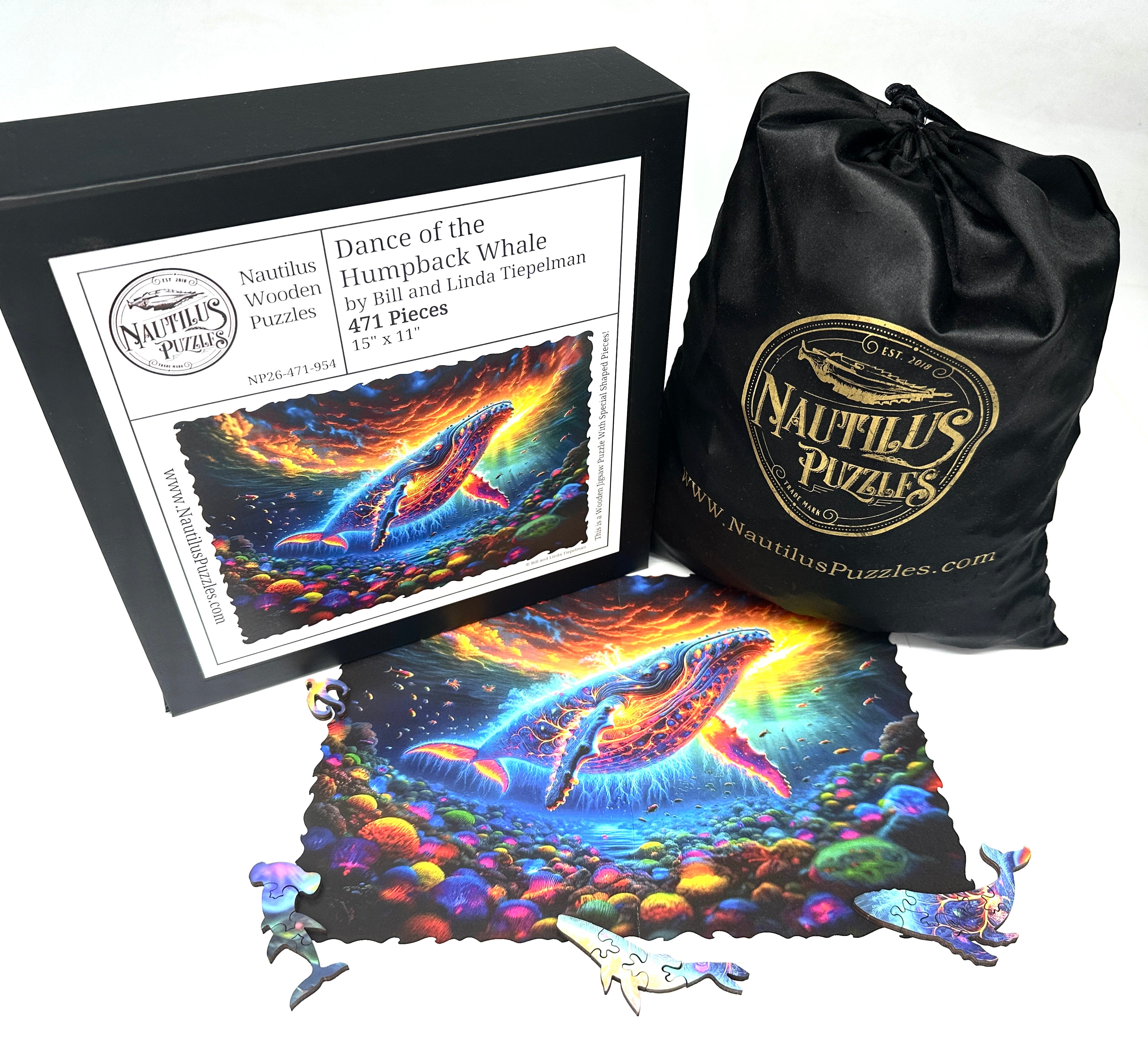 Dance of the Humpback Whale | Wooden Puzzle | 471 Pieces