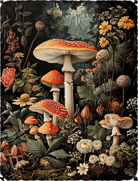 In the Mushroom Forest (475 Piece Wooden Jigsaw Puzzle)