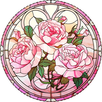 June - Roses (50 Piece Round Mini Wooden Jigsaw Puzzle) - Nautilus Puzzles - Wooden Jigsaw Puzzles For Adults