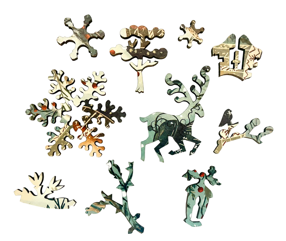 Lantern of the North (51 Piece Mini Christmas Wooden Jigsaw Puzzle)