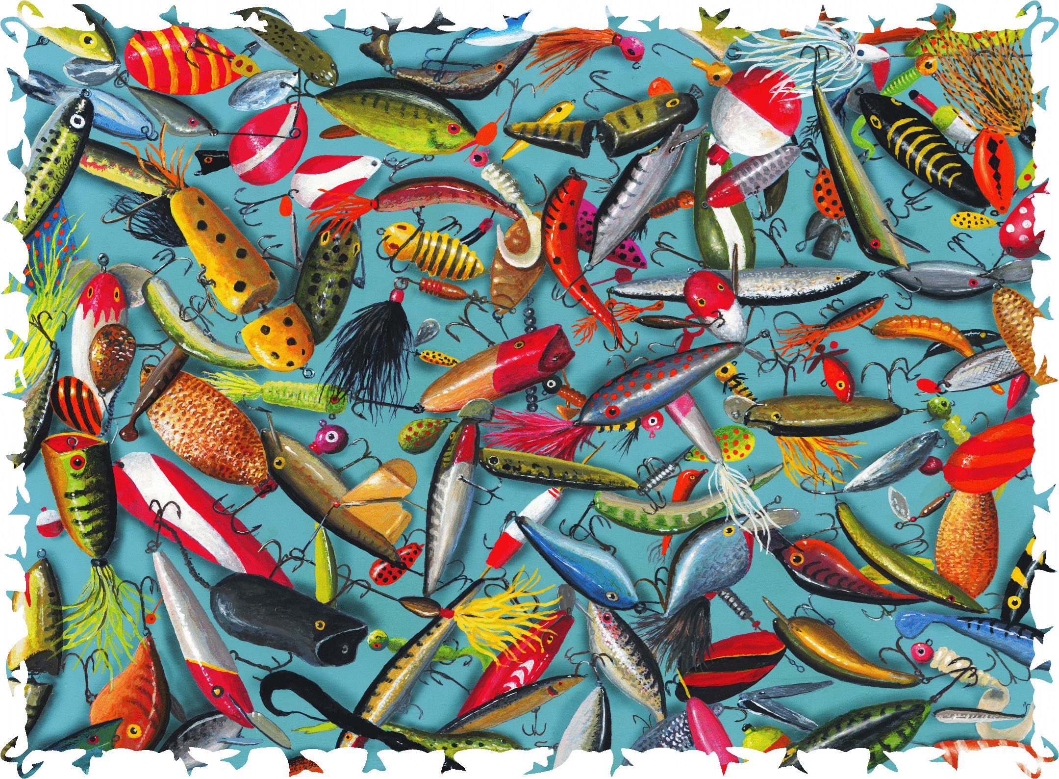Lots of Lures (503 Piece Wooden Jigsaw Puzzle)