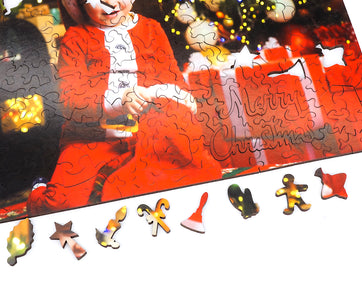 Custom Puzzle - Merry Christmas - Nautilus Puzzles - Wooden Jigsaw Puzzles For Adults