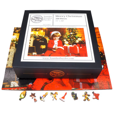 Custom Puzzle - Merry Christmas - Nautilus Puzzles - Wooden Jigsaw Puzzles For Adults