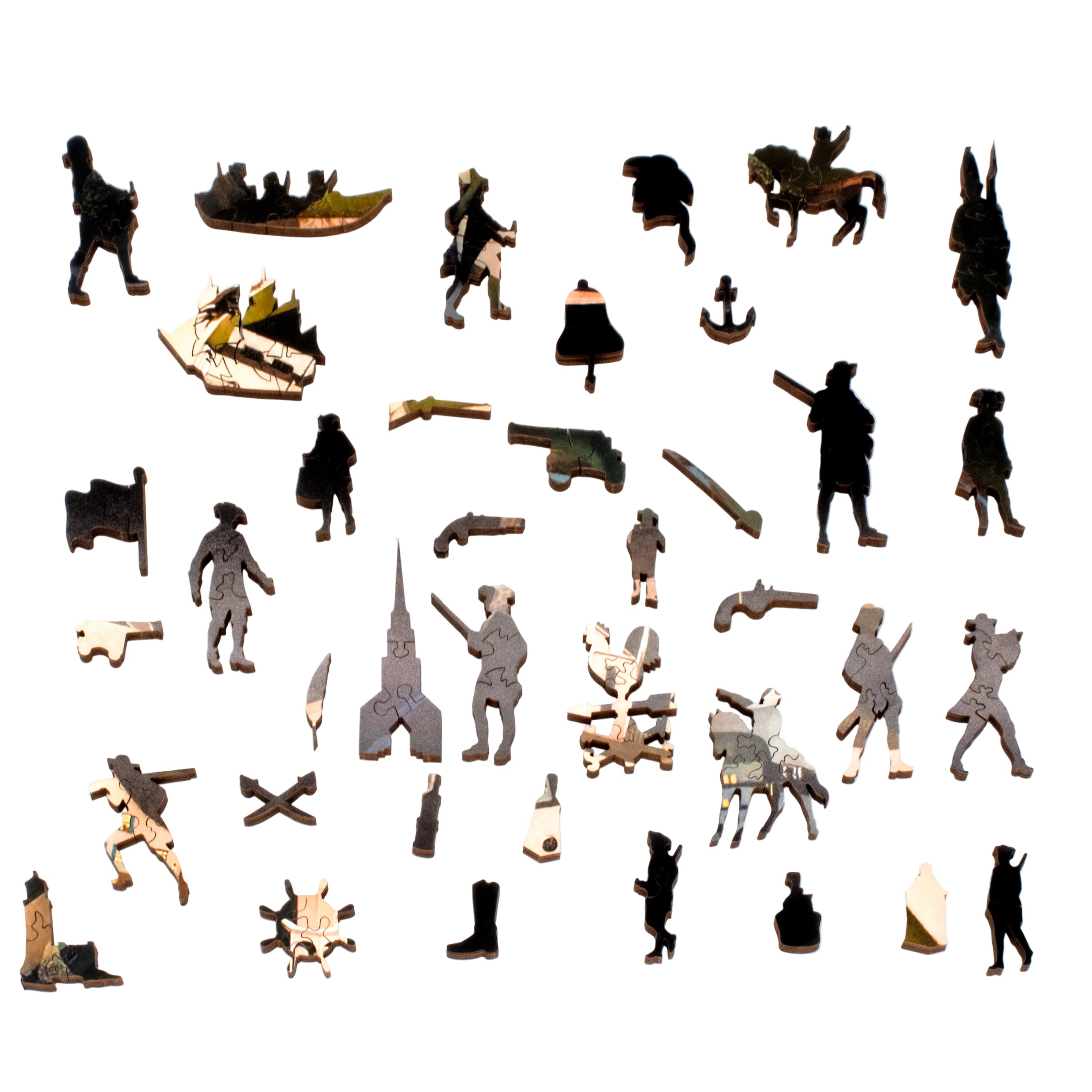 The Midnight Ride of Paul Revere (396 Piece Wooden Jigsaw Puzzle)