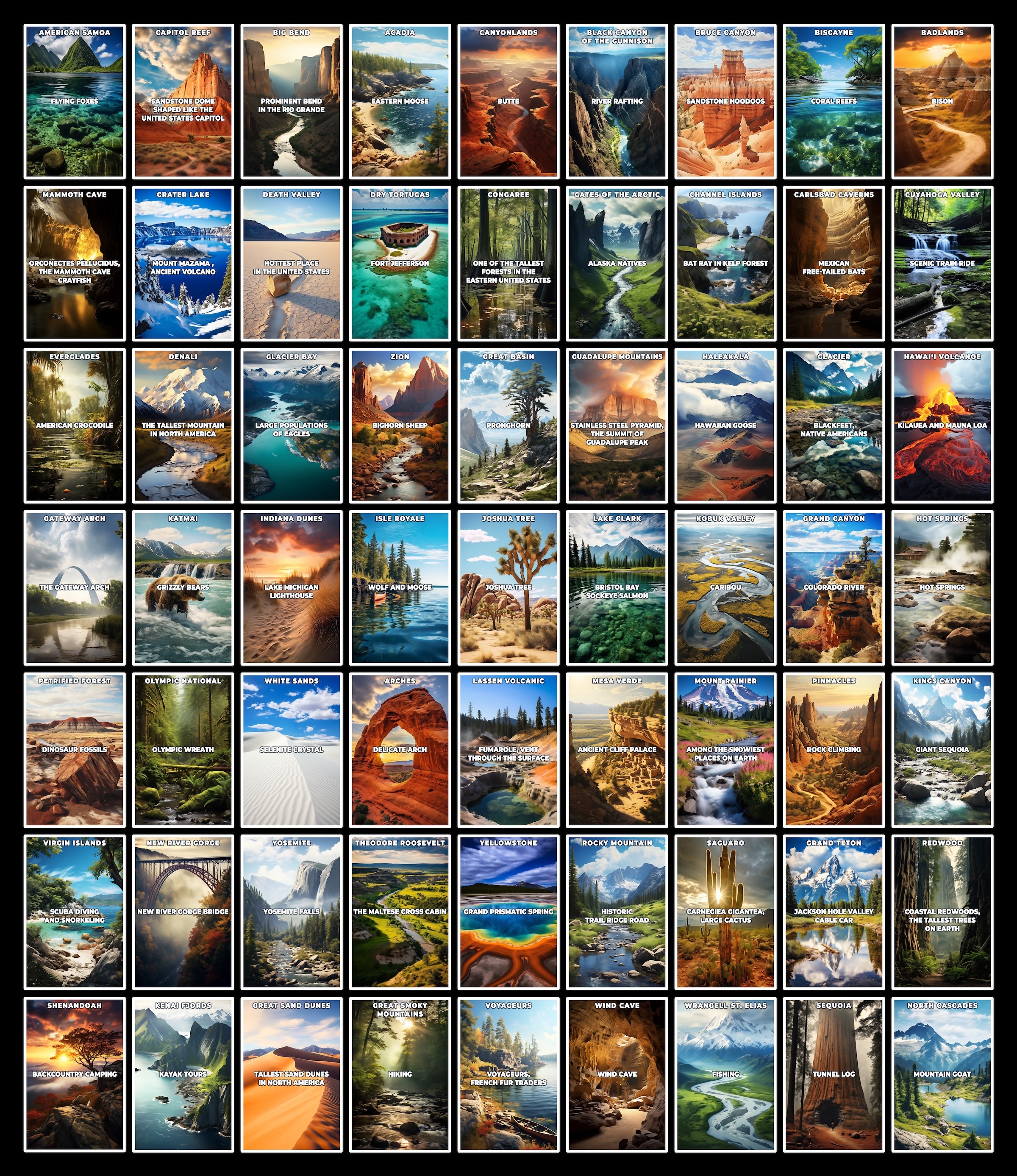 US National Parks Posters (505 Piece Wooden Jigsaw Puzzle)