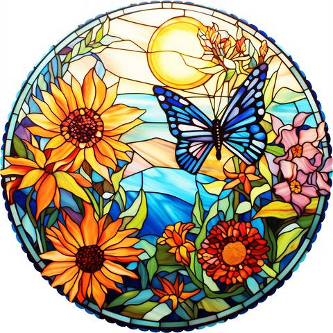 October - Marigolds (50 Piece Round Mini Wooden Jigsaw Puzzle)