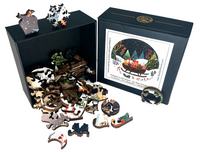 Presents in the Pines (51 Piece Mini Christmas Wooden Jigsaw Puzzle)