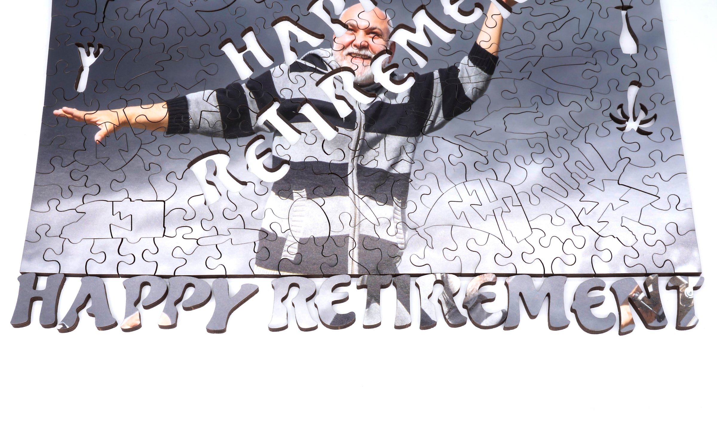 Custom Puzzle - Happy Retirement - Nautilus Puzzles - Wooden Jigsaw Puzzles For Adults