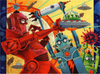 Robot Uprising  - 494 Piece Wooden Jigsaw Puzzle - Nautilus Puzzles - Wooden Jigsaw Puzzles For Adults