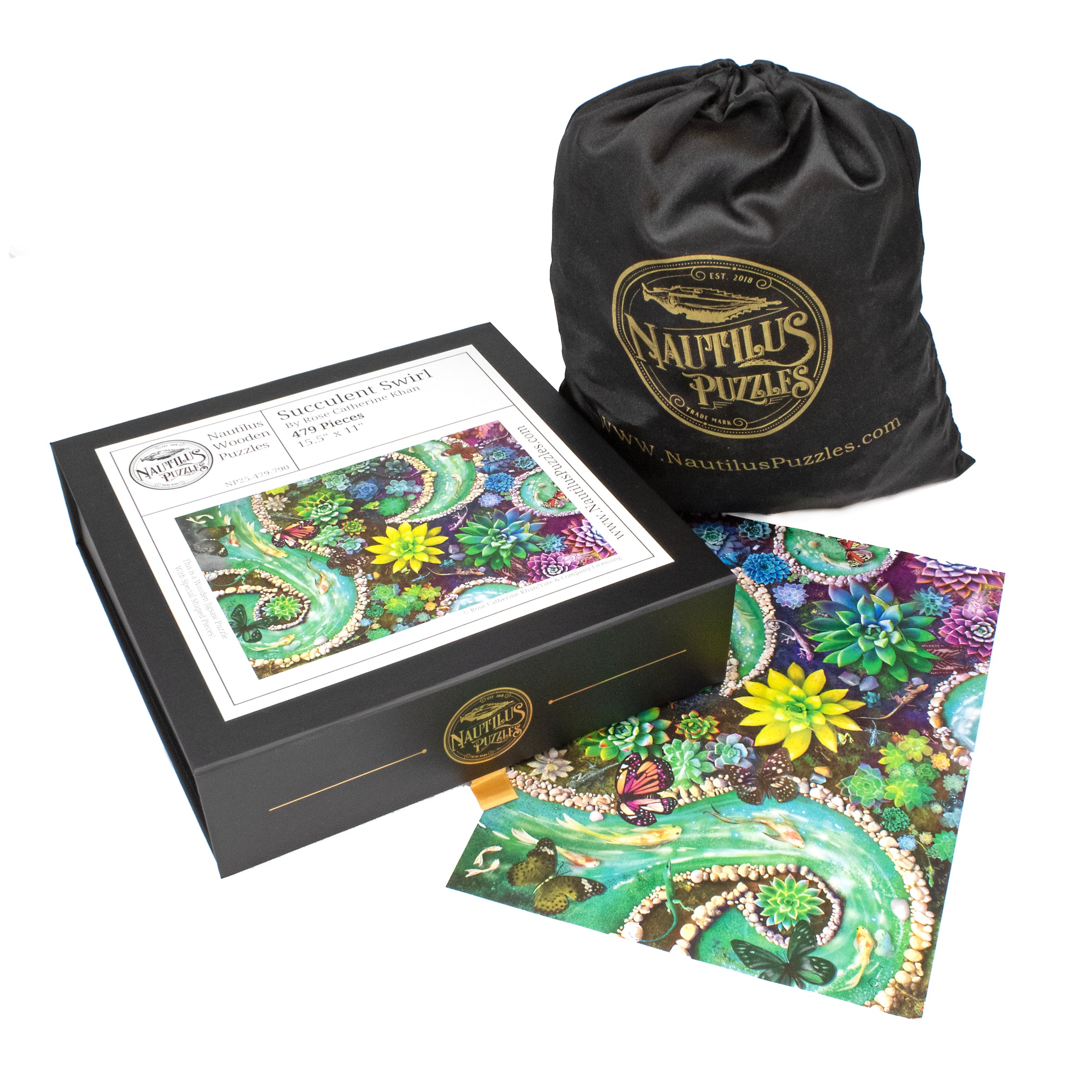 buffalo games succulent puzzle Succulent Swirl (479 Piece Wooden Jigsaw Puzzle)