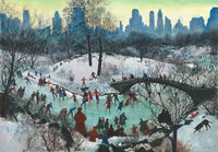Skating In Central Park (249 Piece Wooden Christmas Puzzle) - Nautilus Puzzles - Wooden Jigsaw Puzzles For Adults