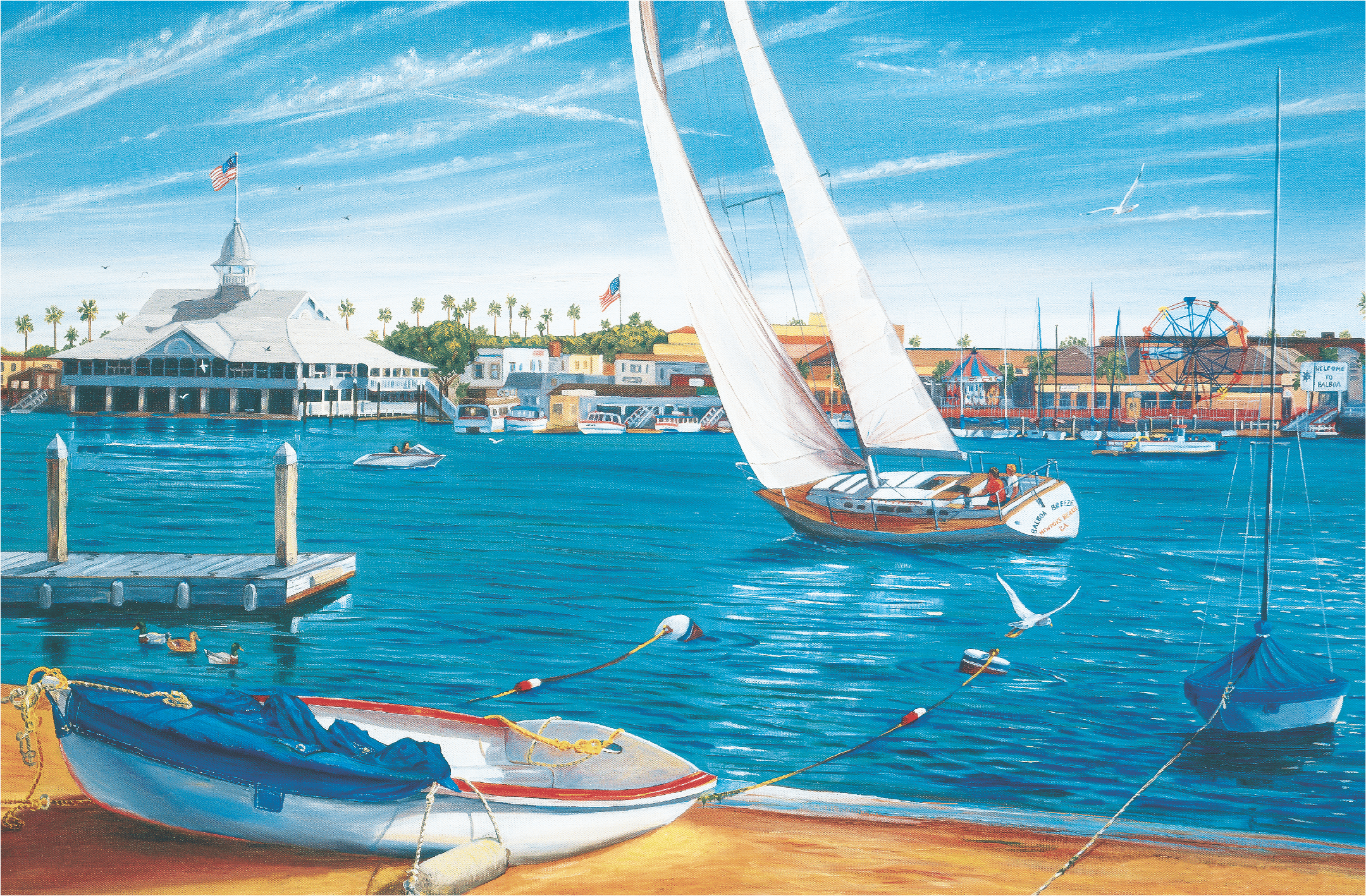 Sunday Sail (494 Piece Wooden Jigsaw Puzzle)