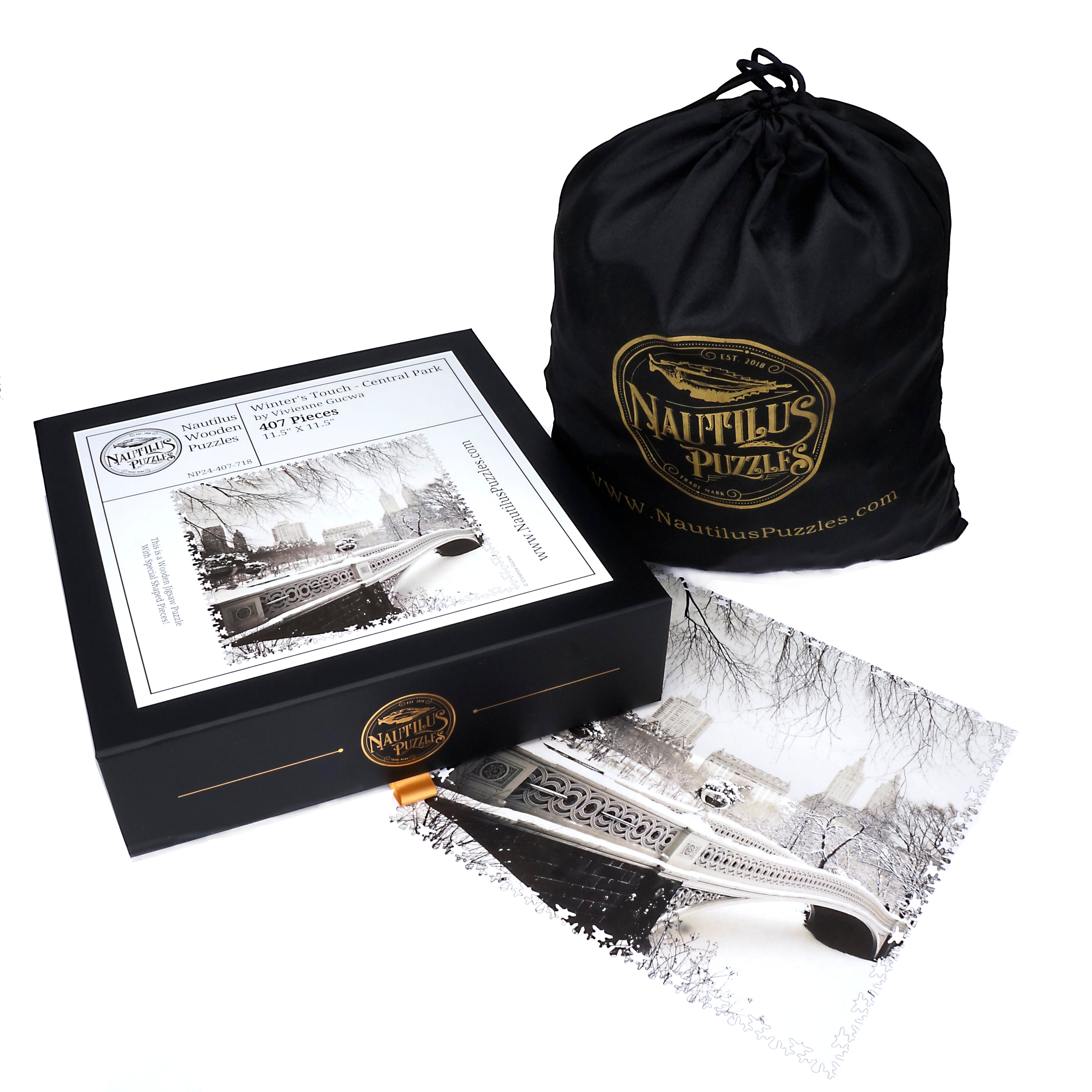Winter's Touch - Central Park (407 Piece Wooden Jigsaw Puzzle