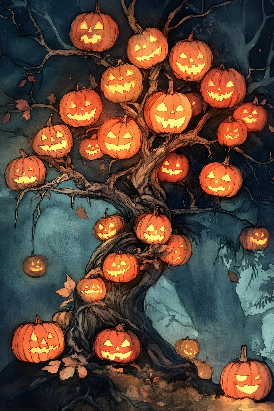 The Pumpkin Tree (50 Piece Mini Halloween Wooden Jigsaw Puzzle)