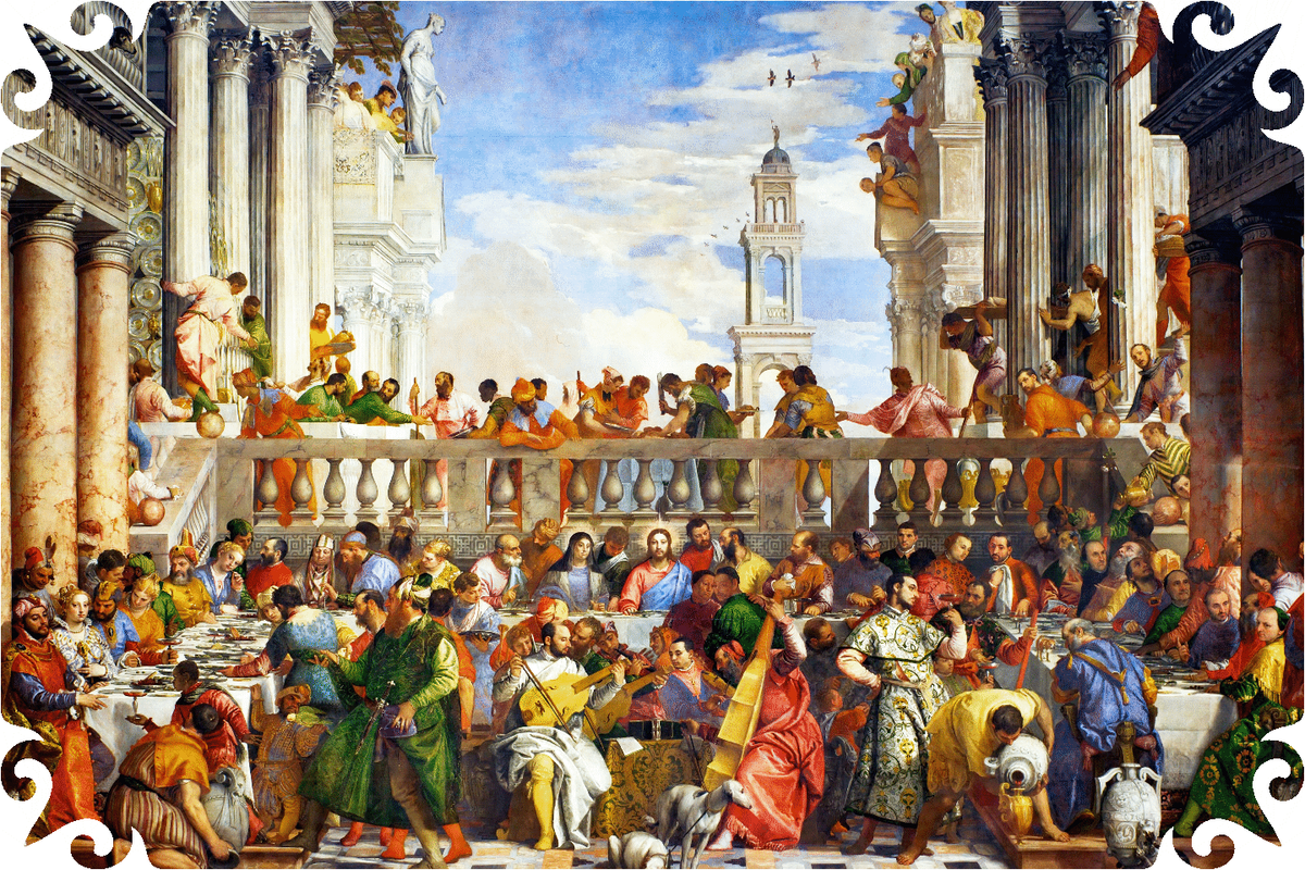 The Wedding Feast at Cana by Paolo Veronese (60 Piece Mini Wooden