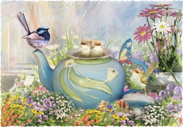 Tiny Tea Party (250 Piece Wooden Jigsaw Puzzle) - Nautilus Puzzles - Wooden Jigsaw Puzzles For Adults