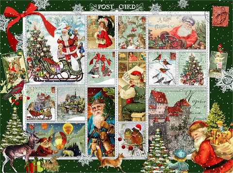 Lavievert Wooden Jigsaw Puzzle 1000 Piece Puzzle for Adults and Kids -  Santa Claus, Fireplace, Christmas Tree & Warm Christmas