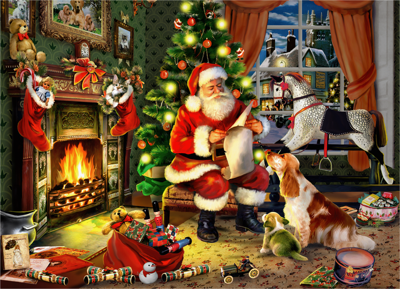Christmas wooden puzzle