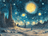 A Starry Night on the Outer Rim | 175 Piece Wooden Puzzle - Nautilus Puzzles - Wooden Jigsaw Puzzles For Adults