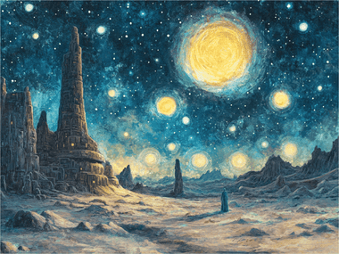 A Starry Night on the Outer Rim | 175 Piece Wooden Puzzle - Nautilus Puzzles - Wooden Jigsaw Puzzles For Adults