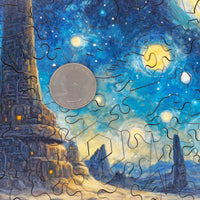 A Starry Night on the Outer Rim | 175 Piece Wooden Puzzle - Nautilus Puzzles - Wooden Jigsaw Puzzles For Adults