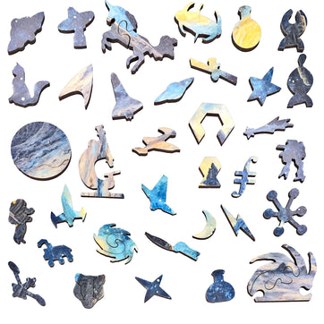 A Starry Night on the Outer Rim | 175 Piece Wooden Puzzle - Nautilus Puzzles - Wooden Jigsaw Puzzles For Adults