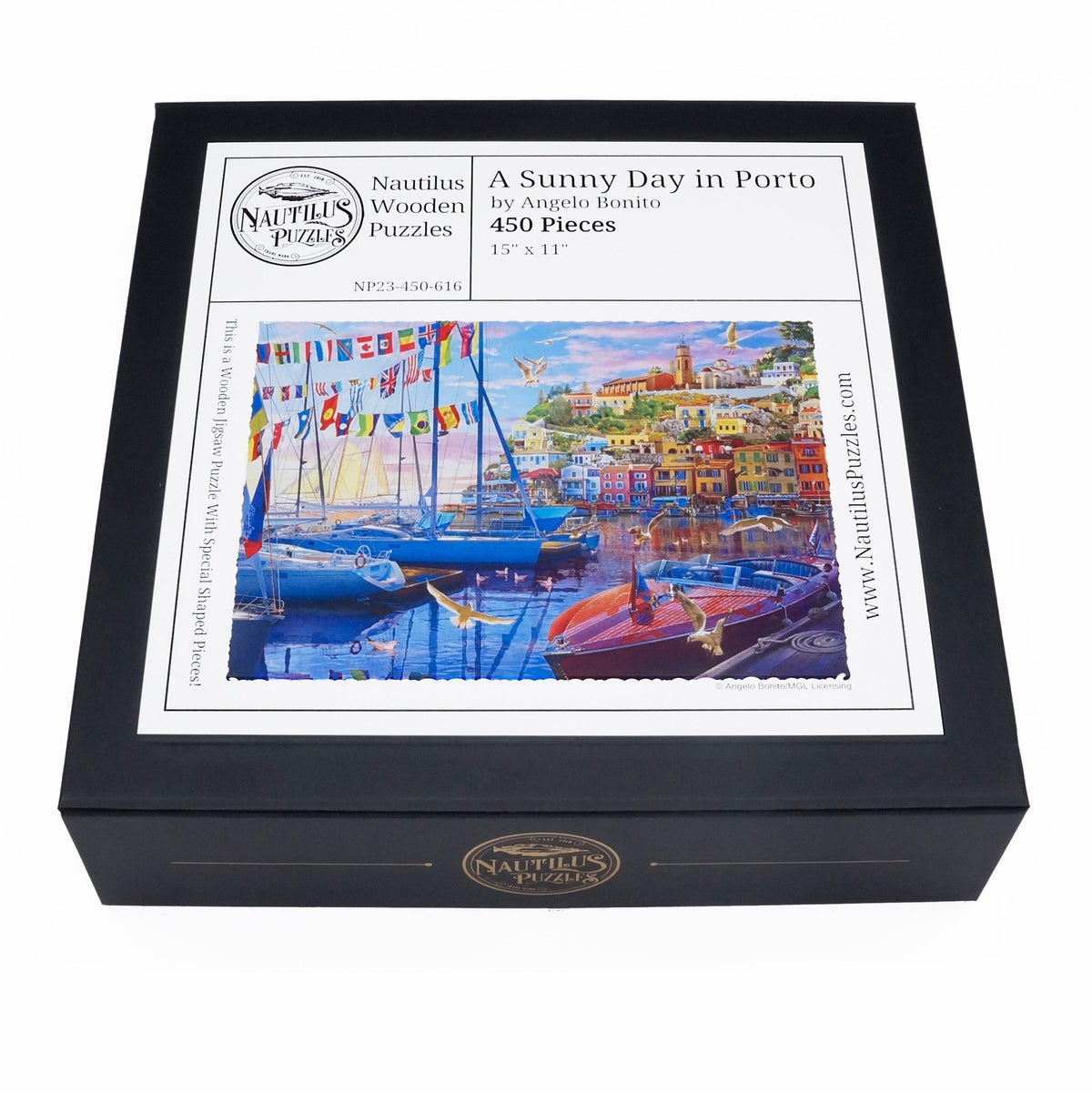 A Sunny Day in Porto (450 Piece Wooden Jigsaw Puzzle) - Nautilus Puzzles - Wooden Jigsaw Puzzles For Adults