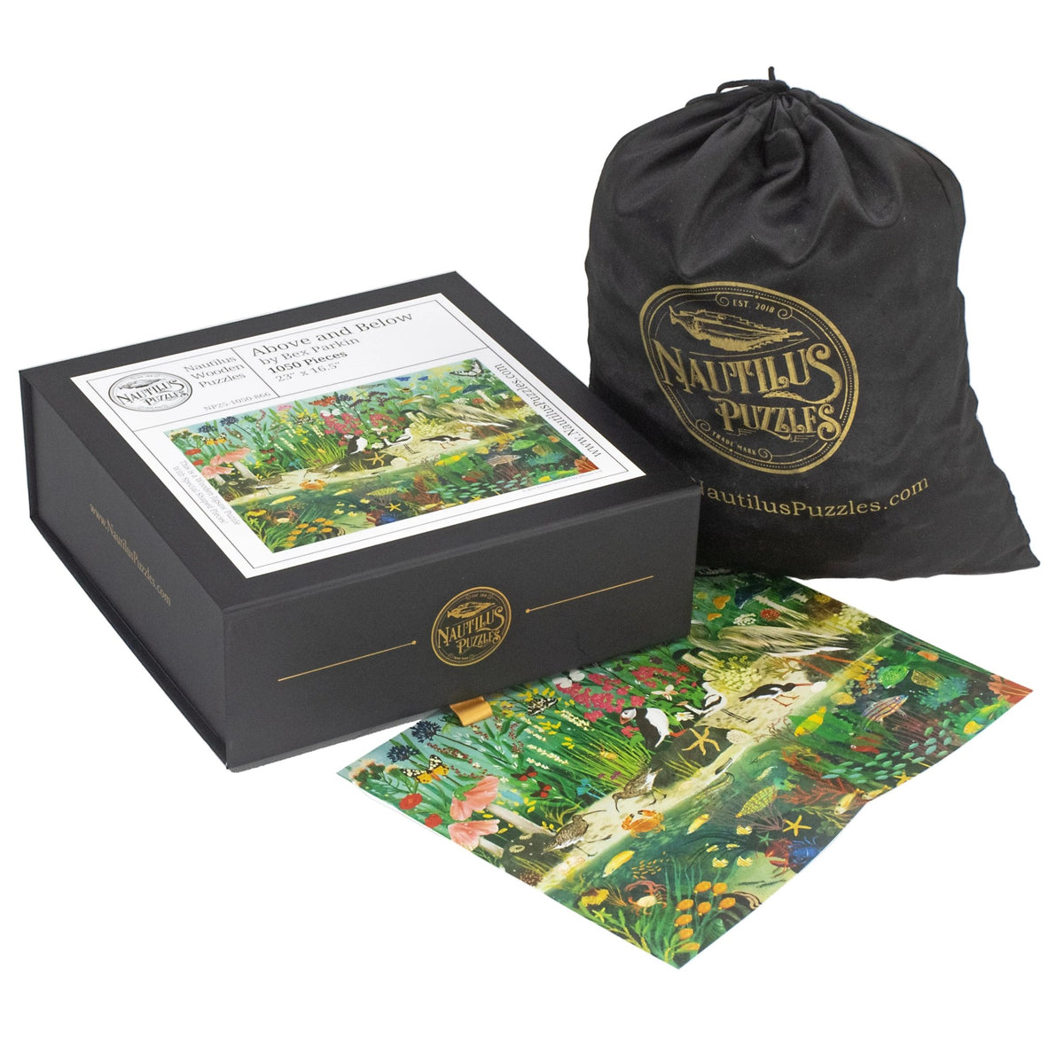 Above and Below (1050 Piece Wooden Jigsaw Puzzle) - Nautilus Puzzles - Wooden Jigsaw Puzzles For Adults