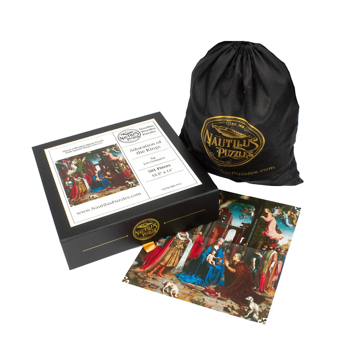 Adoration of the Kings (501 Piece Wooden Jigsaw Puzzle) - Nautilus Puzzles - Wooden Jigsaw Puzzles For Adults