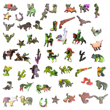 All Hat, No Horse (250 Piece Wooden Jigsaw Puzzle) - Nautilus Puzzles - Wooden Jigsaw Puzzles For Adults