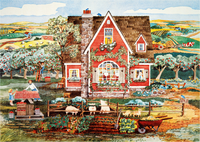 Apple Farm (475 Piece Wooden Jigsaw Puzzles) - Nautilus Puzzles - Wooden Jigsaw Puzzles For Adults