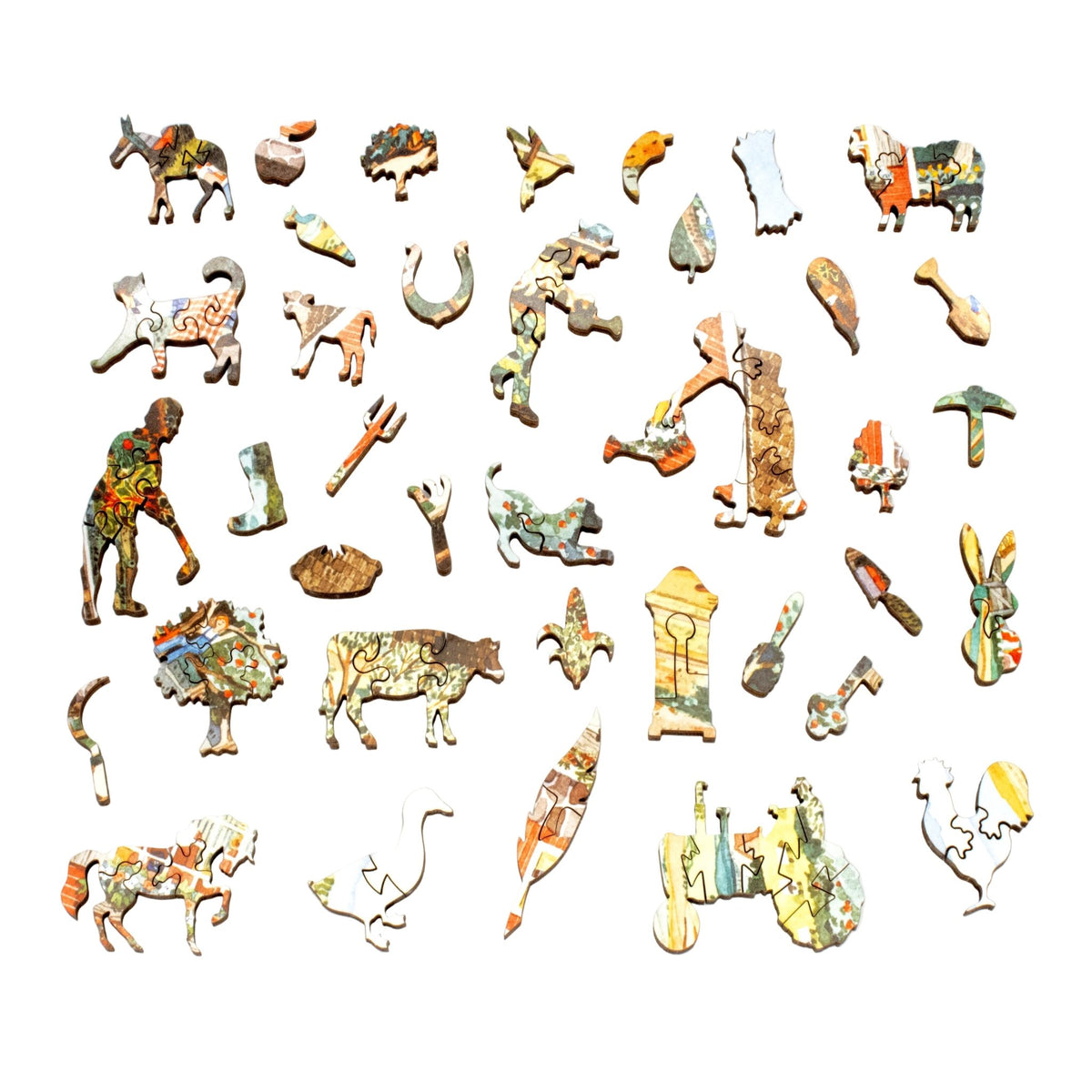 Apple Farm (475 Piece Wooden Jigsaw Puzzles) - Nautilus Puzzles - Wooden Jigsaw Puzzles For Adults