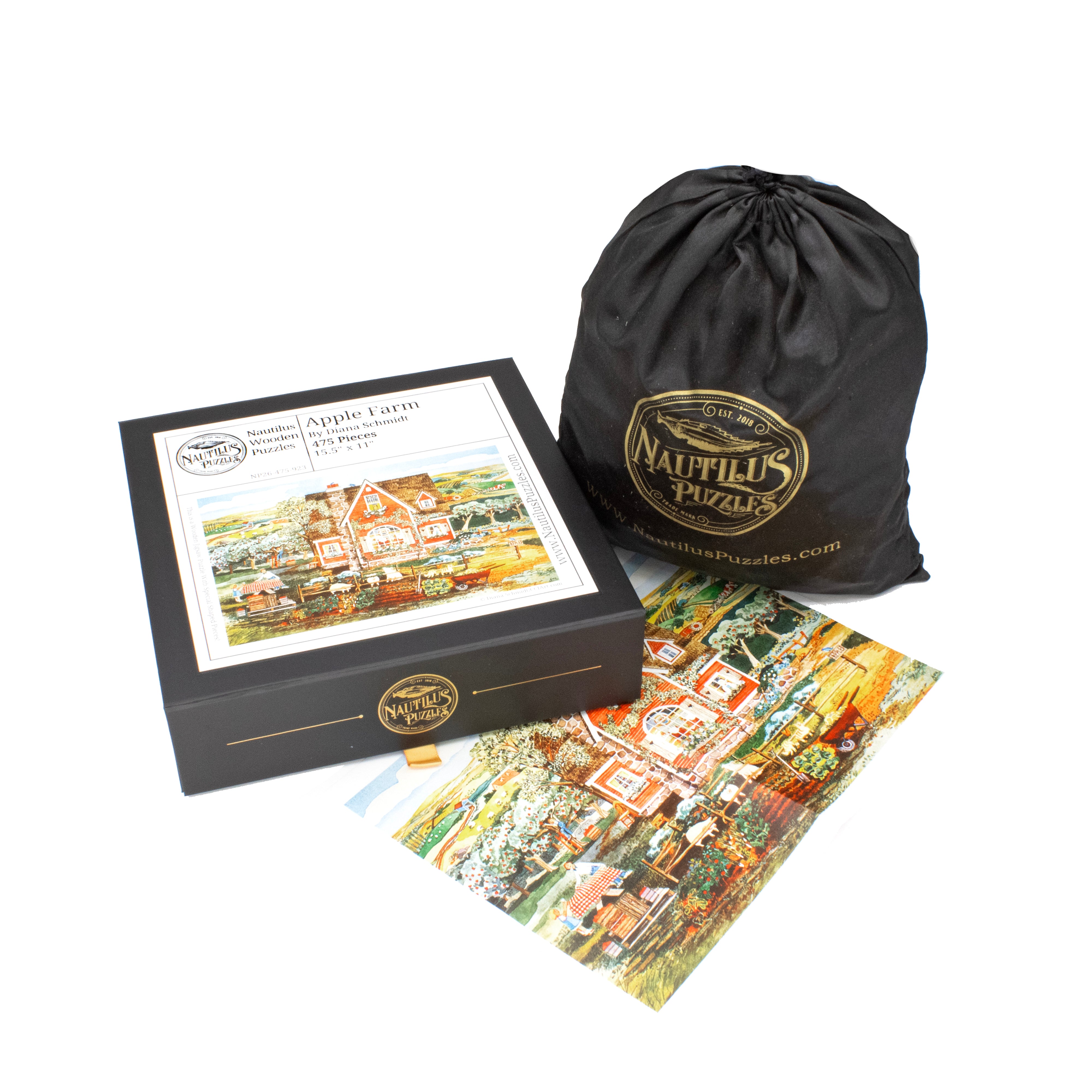 Apple Farm (475 Piece Wooden Jigsaw Puzzles) | Nautilus Puzzles