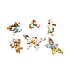 April - Daisies (50 Piece Round Mini Wooden Jigsaw Puzzle) - Nautilus Puzzles - Wooden Jigsaw Puzzles For Adults